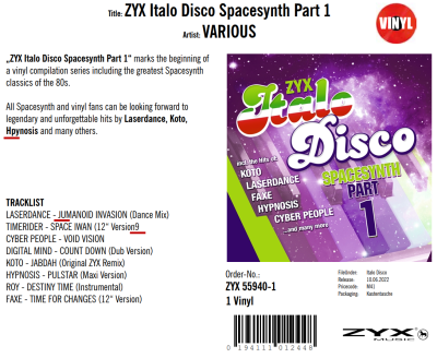 ZYX Italo Disco Spacesynth Part 1 (Announcement - Typos).png